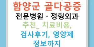 함양군 골다공증 전문병원 · 정형외과 추천: 치료비용, 검사후기, 영양제 정보까지